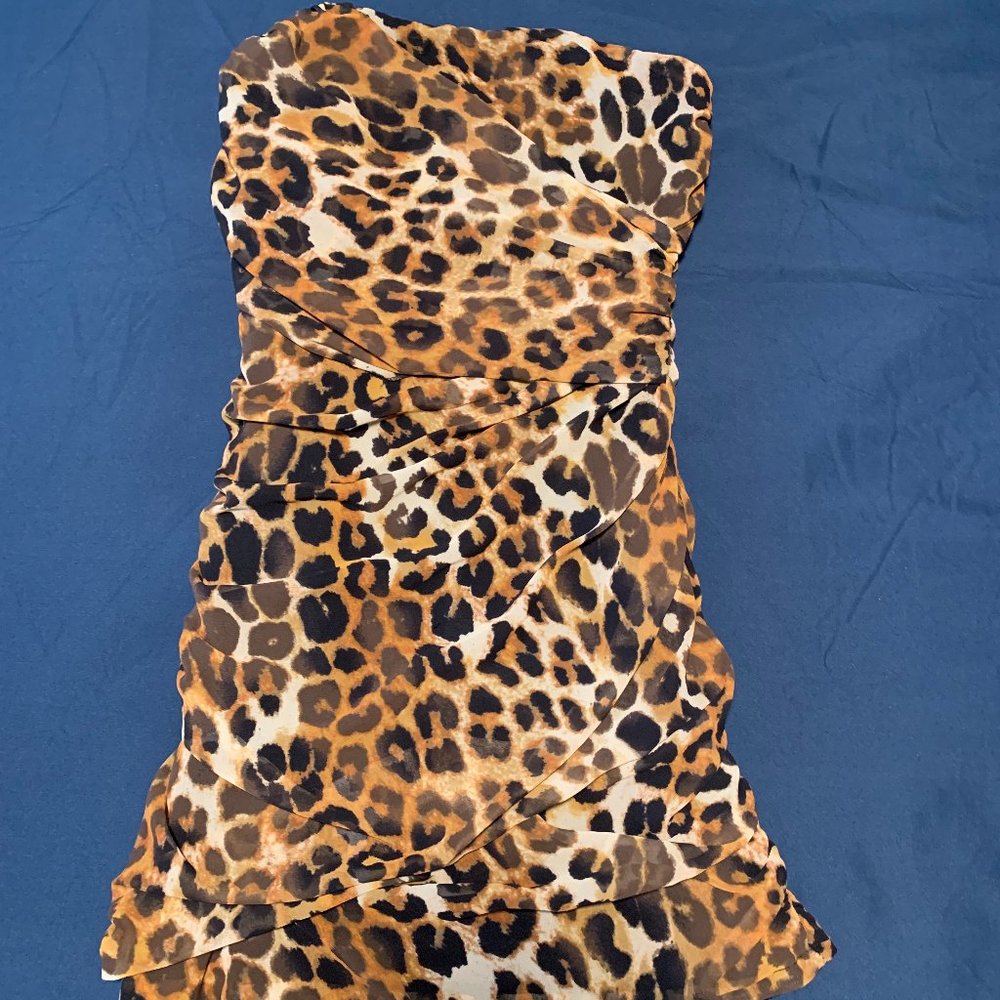 Strapless - Leopard - party dress